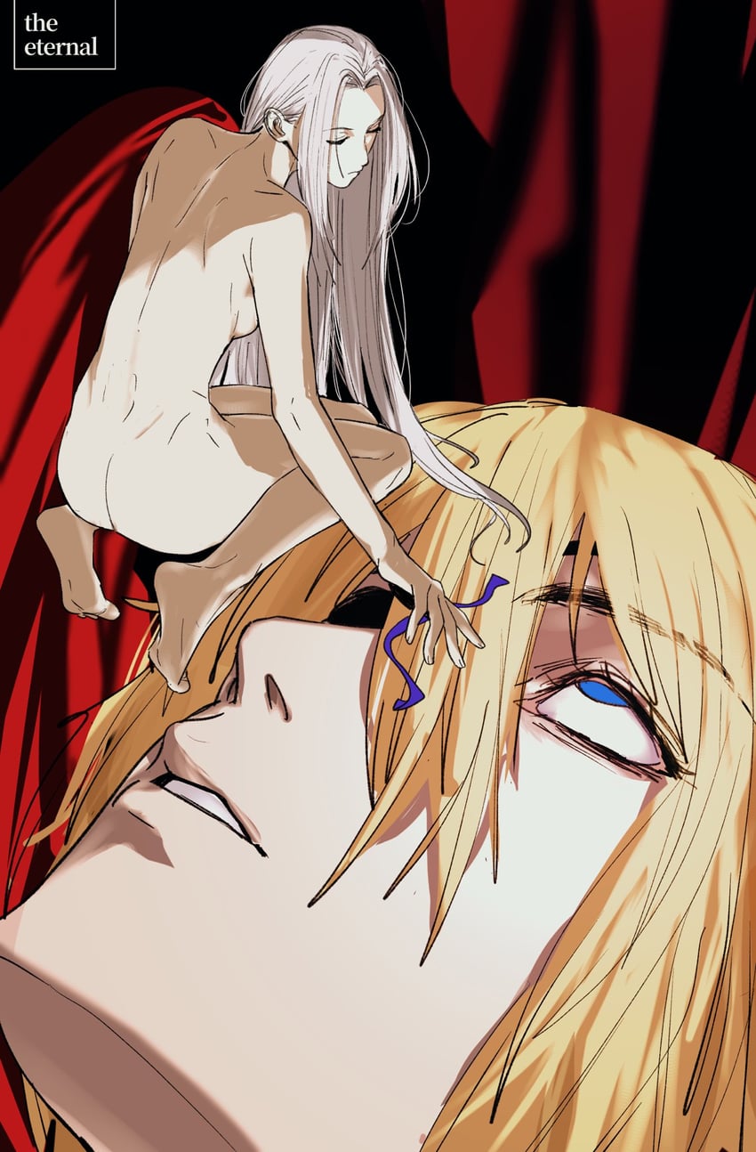 edelgard von hresvelg and dimitri alexandre blaiddyd (fire emblem and 2 more) drawn by amikoiiko