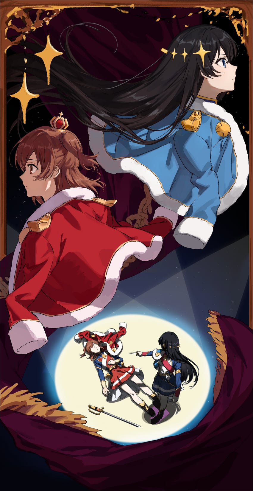 aijou karen and kagura hikari (shoujo kageki revue starlight) drawn by anqininnn
