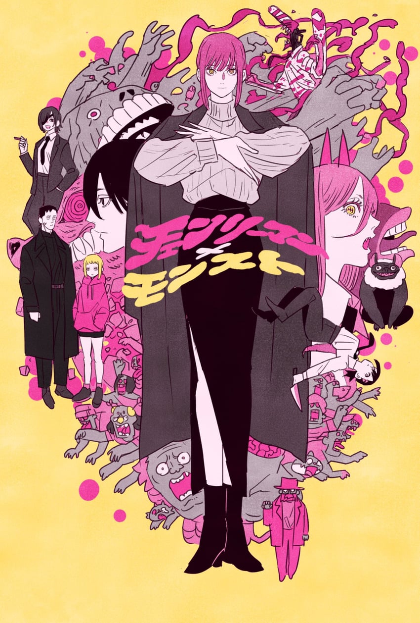 makima, power, higashiyama kobeni, hayakawa aki, himeno, and 8 more (chainsaw man) drawn by takeuchi_ryousuke