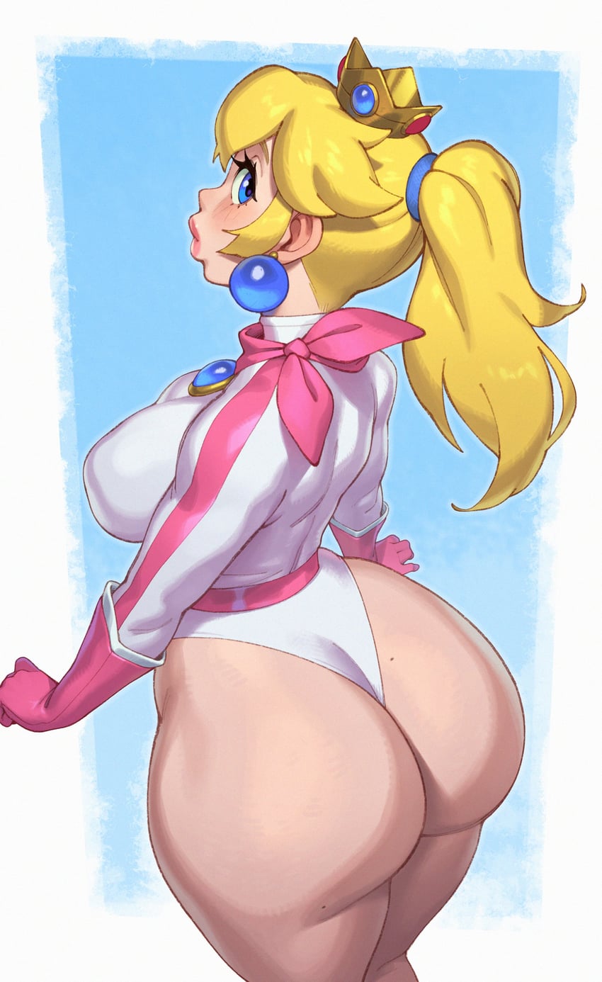 princess peach and biker peach (mario and 2 more) drawn by riz