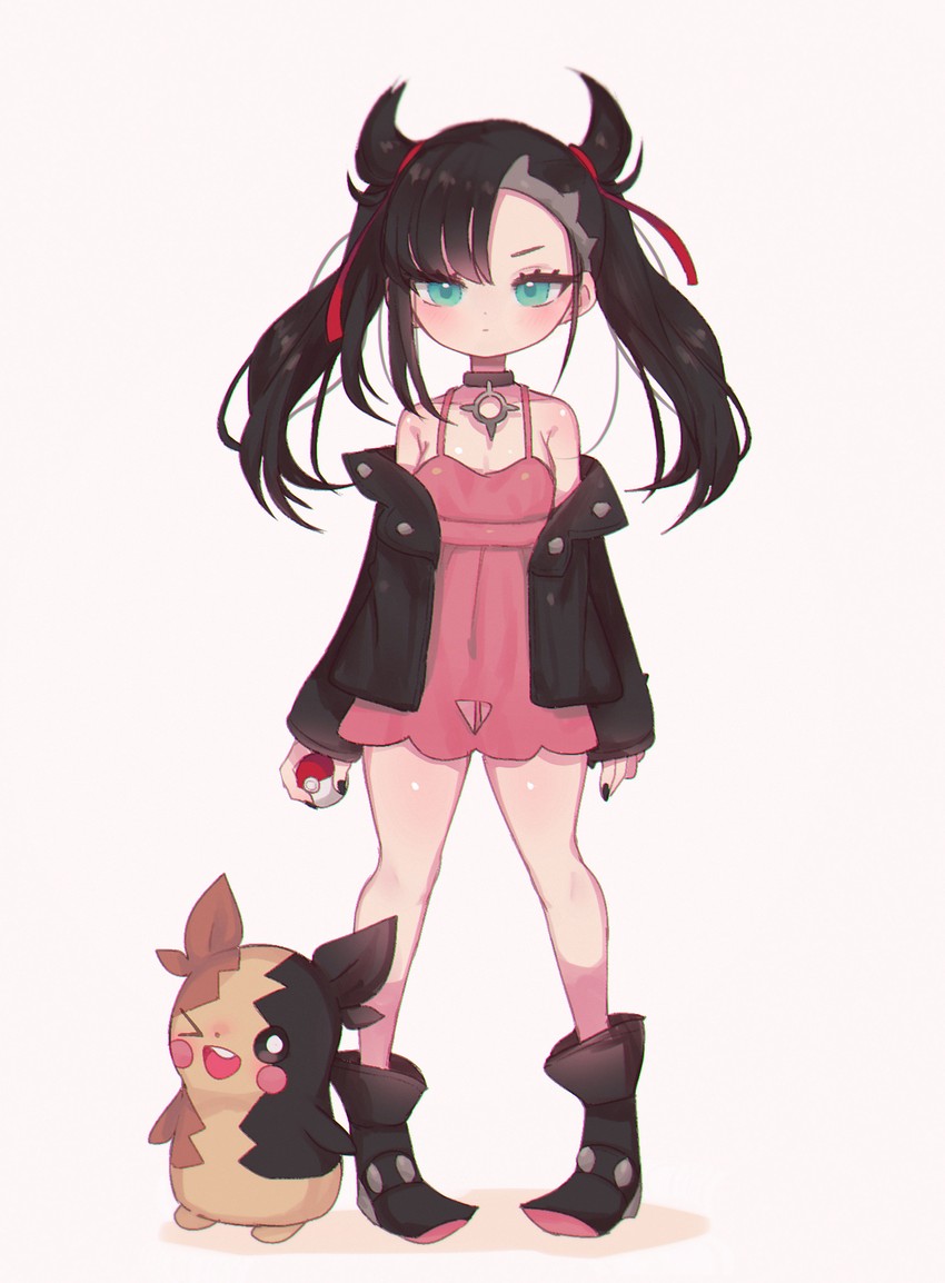marnie and morpeko (pokemon and 1 more) drawn by aliceyawnin