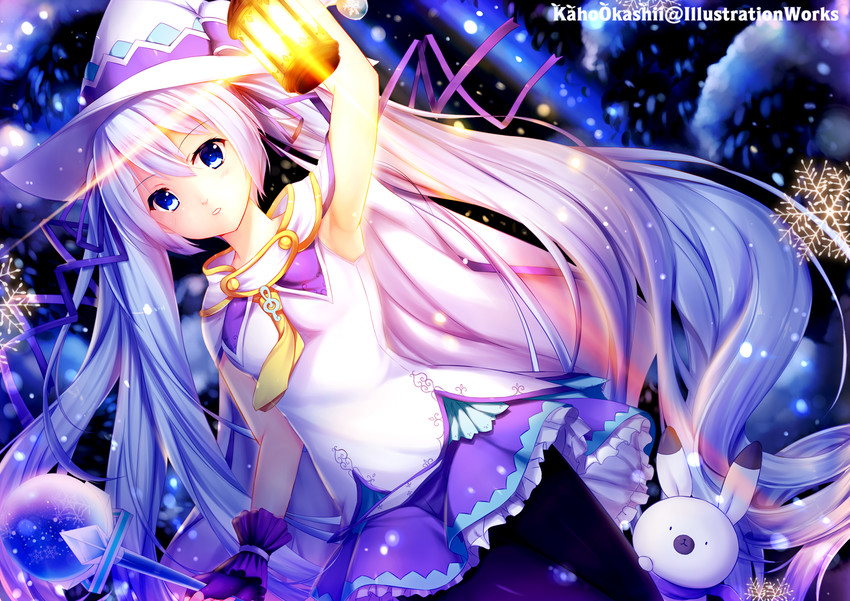 hatsune miku, yuki miku, and rabbit yukine (vocaloid) drawn by kaho_okashii