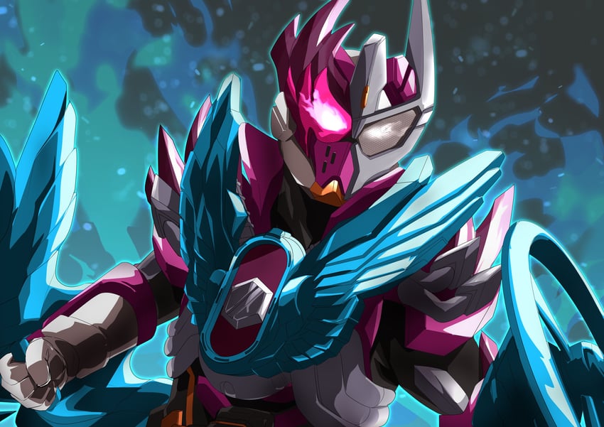kamen rider valvarad (kamen rider and 1 more) drawn by miyabi_(037)