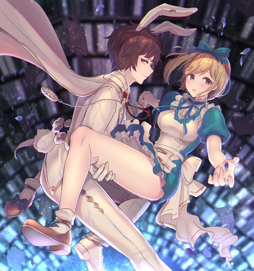 djeeta, gran, and sage (granblue fantasy and 1 more) drawn by rojione