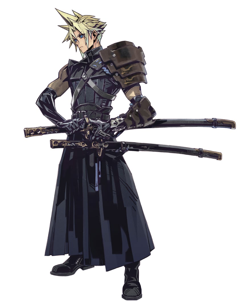 cloud strife (final fantasy and 2 more) drawn by fujise_lisa