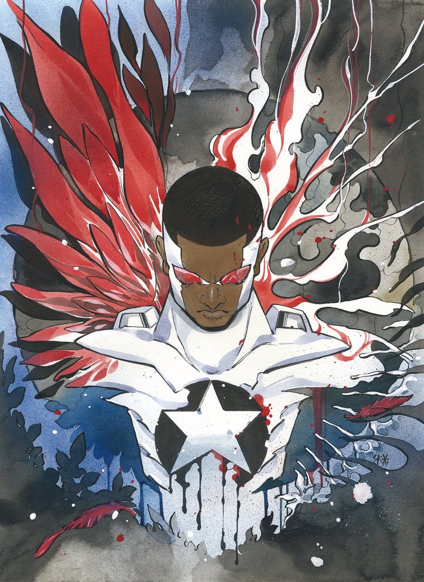 captain america and sam wilson (marvel) drawn by peach_momoko