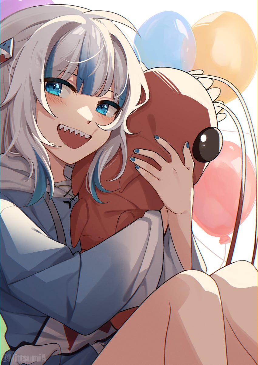 gawr gura (hololive and 1 more) drawn by mittsu