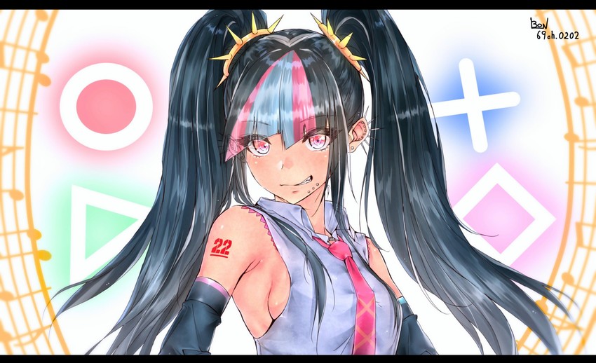 hatsune miku and mioda ibuki (vocaloid and 2 more) drawn by mioda_69ch