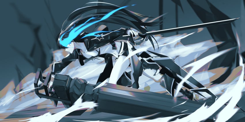 black rock shooter (black rock shooter) drawn by t-one