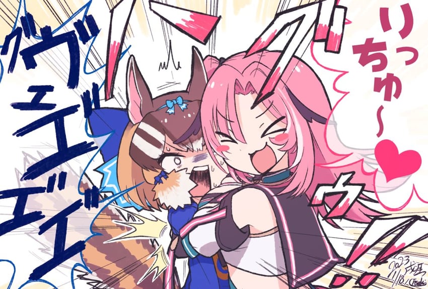 siberian chipmunk and momotsuki hagu (kemono friends and 2 more) drawn by kitsunetsuki_itsuki