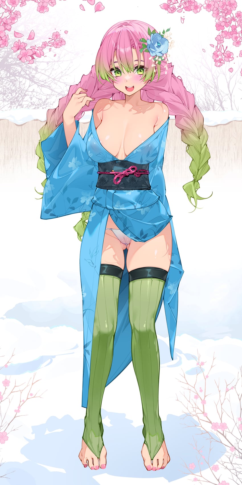 kanroji mitsuri (kimetsu no yaiba) drawn by waterring