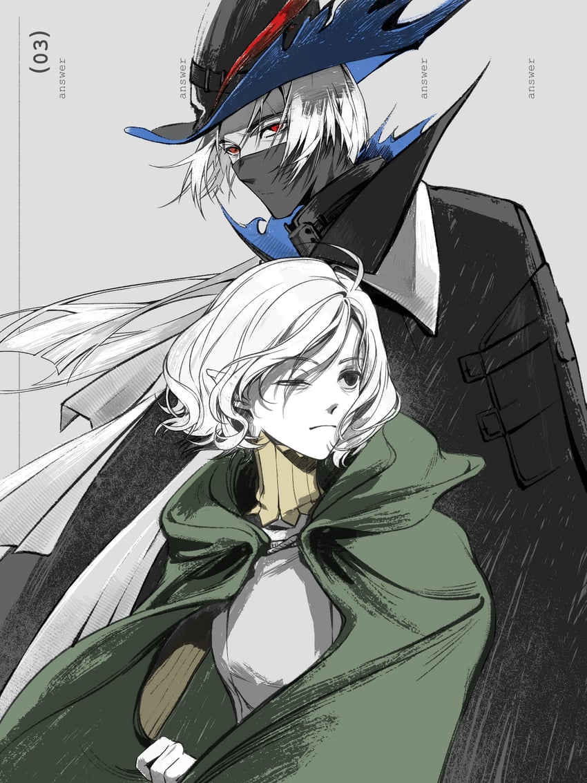mithrun and ulpianus (arknights and 1 more) drawn by hualianye