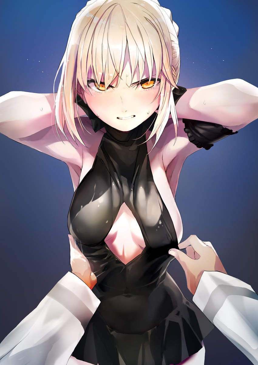 artoria pendragon and saber alter (fate and 2 more) drawn by taishi_(picchiridou)