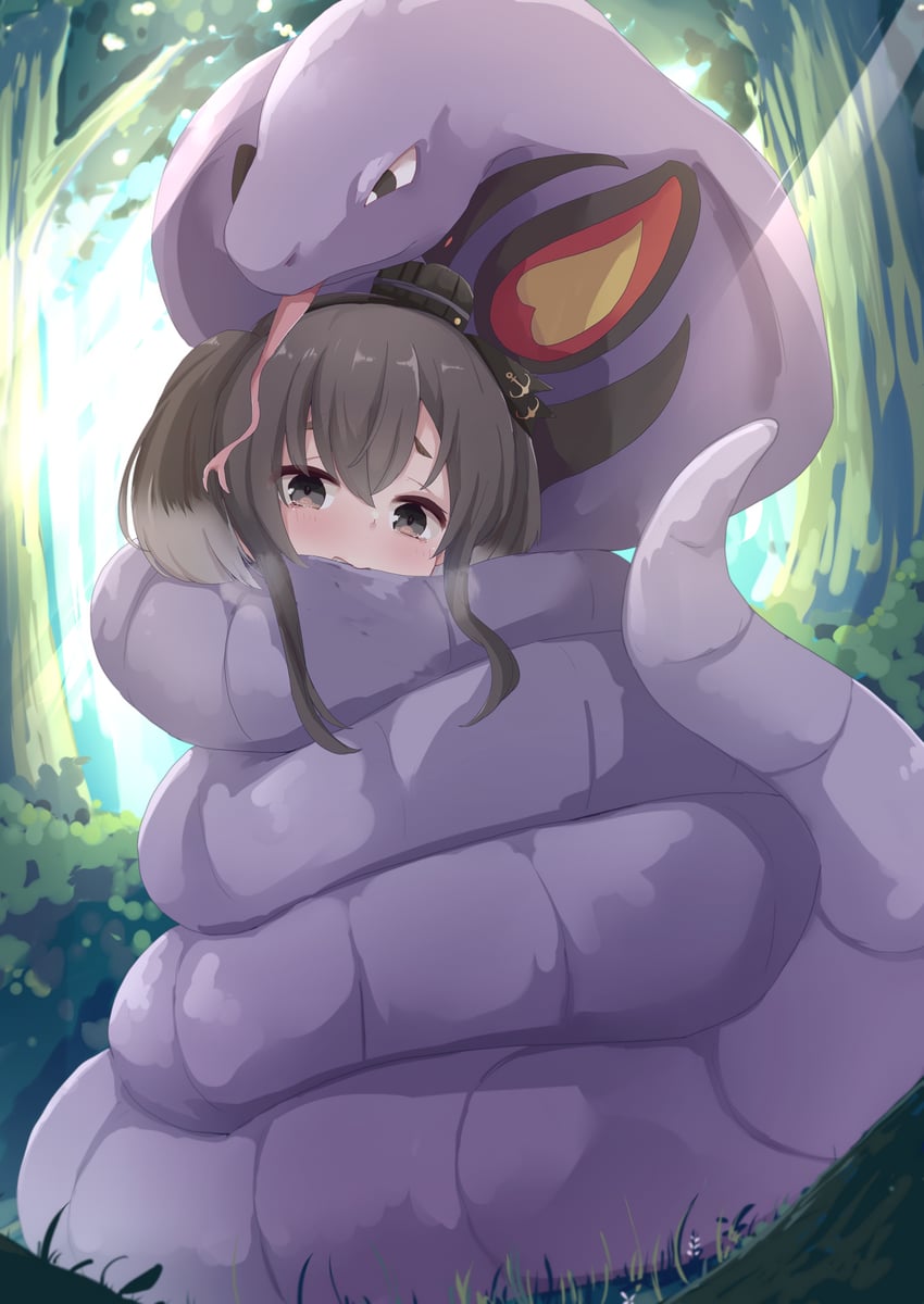 tokitsukaze and arbok (kantai collection and 1 more) drawn by nyxerebos