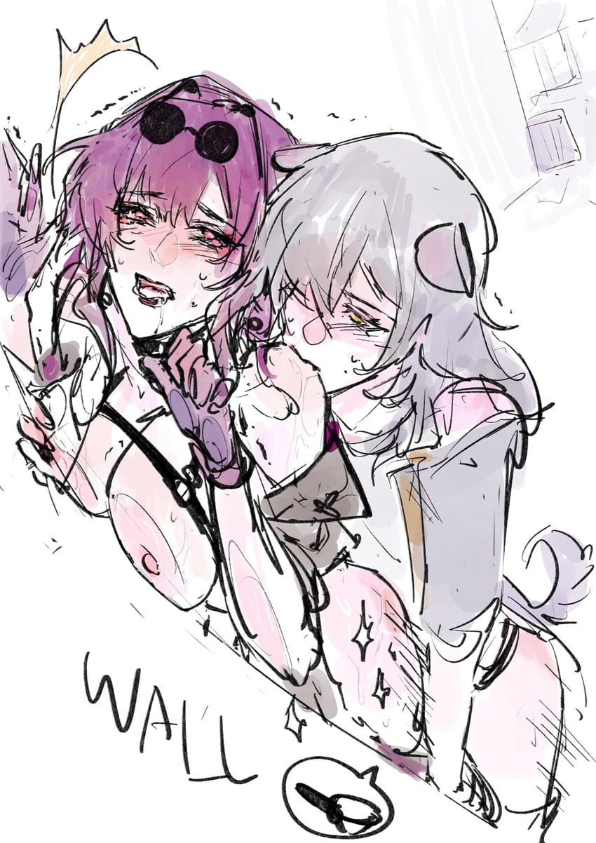 trailblazer, stelle, and kafka (honkai and 1 more) drawn by tyg2077