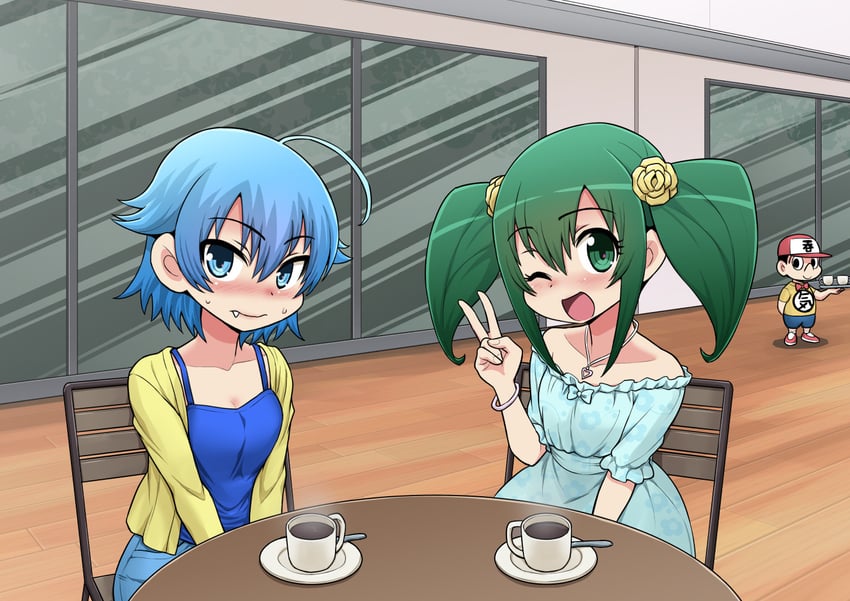 uehara sadayo and makita mirano (nonki boy) drawn by gachon_jirou