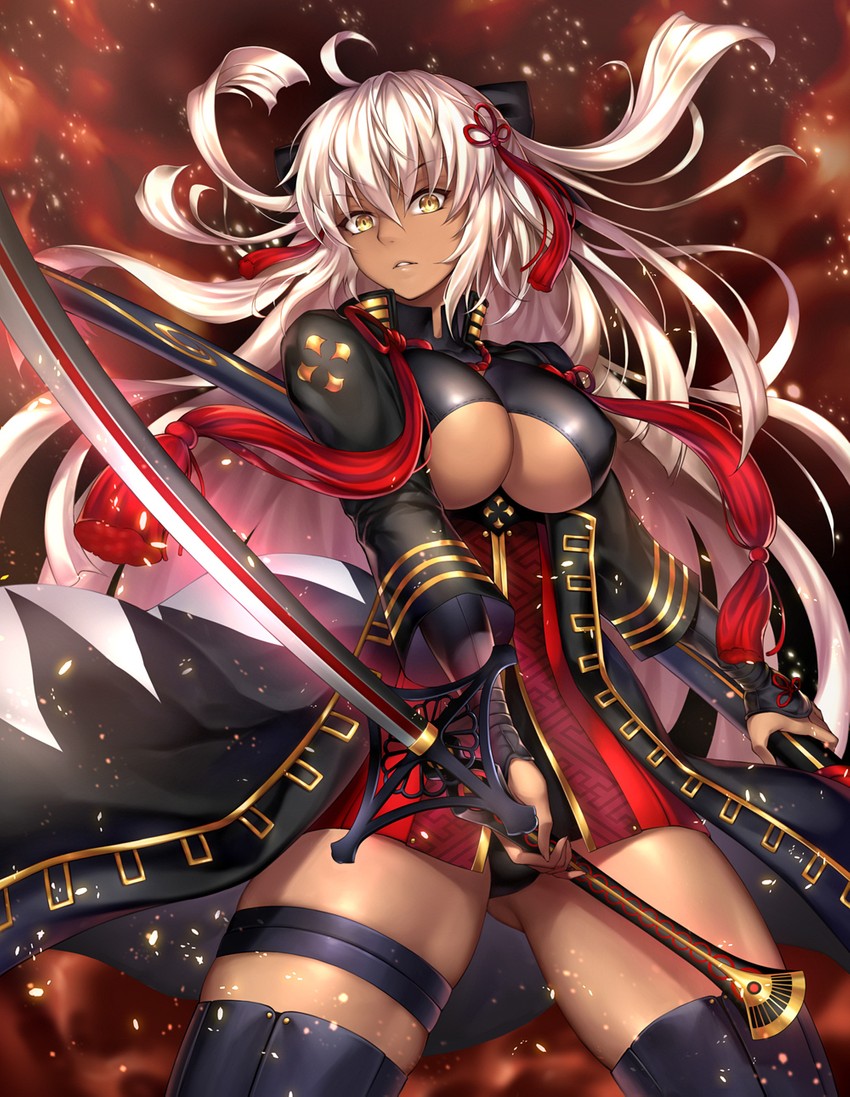 okita souji and okita souji alter (fate and 1 more) drawn by nasaniliu