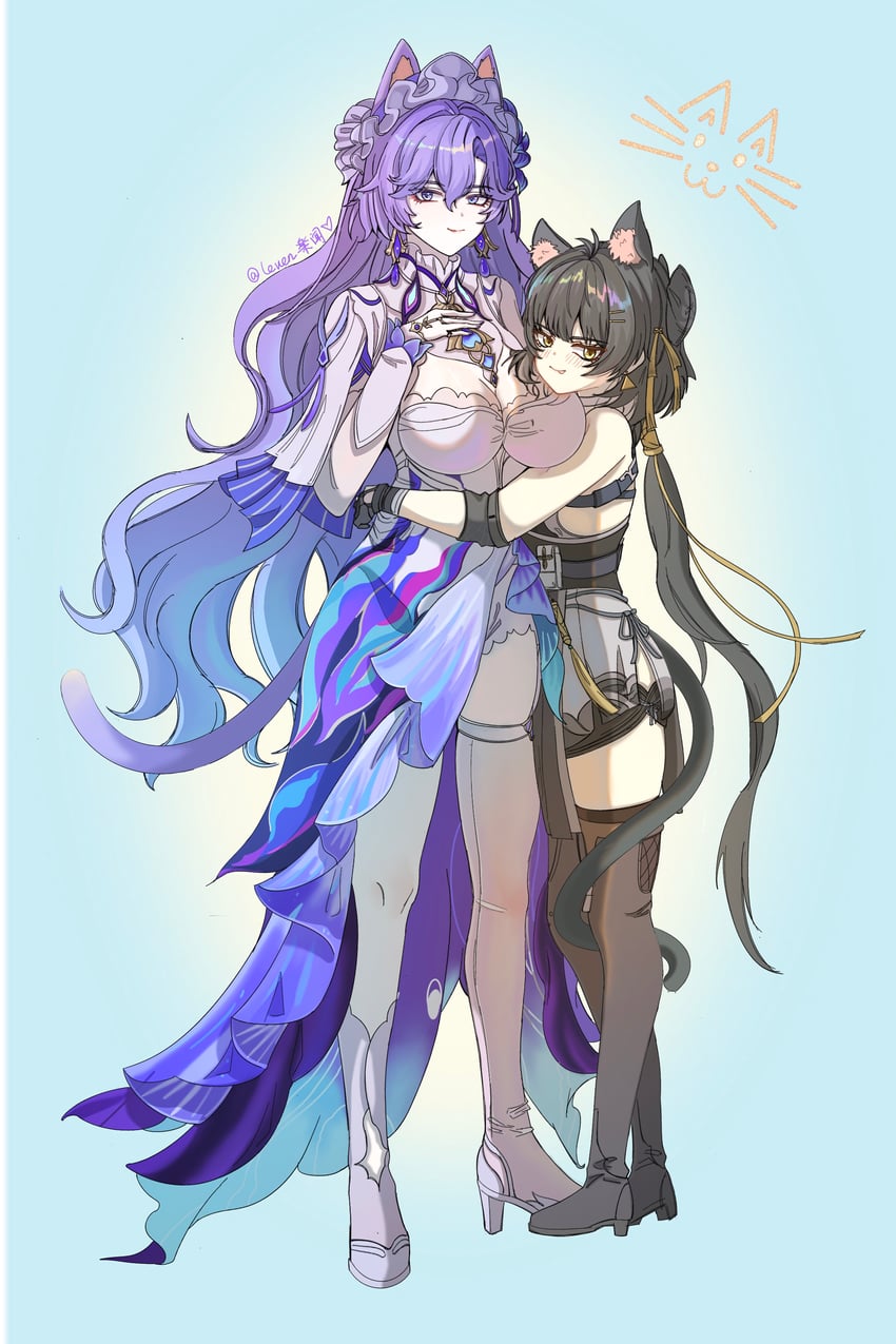 rover, female rover, and cantarella (wuthering waves) drawn by le_wen