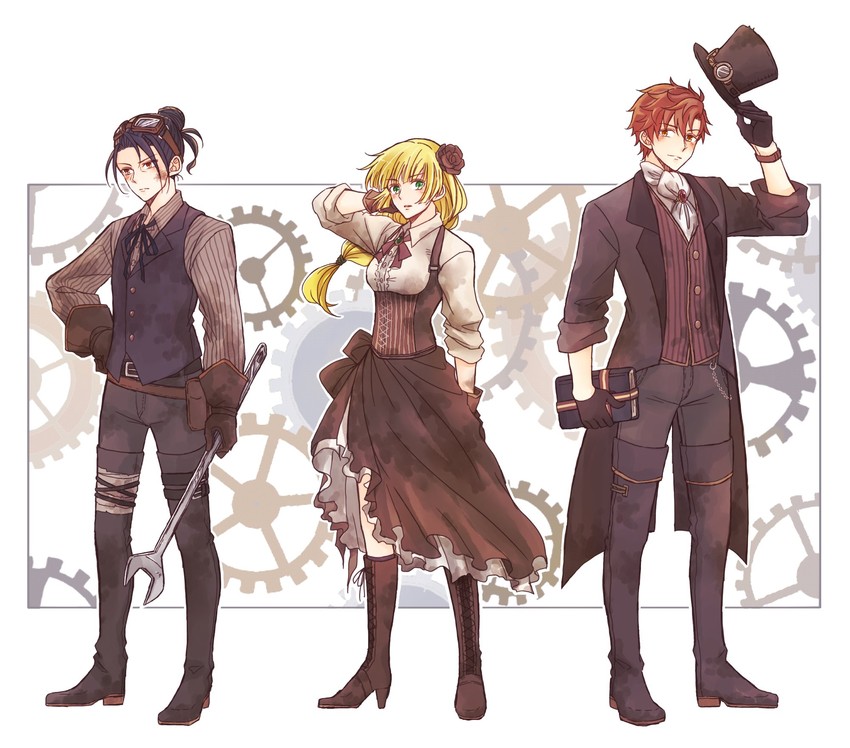 ingrid brandl galatea, sylvain jose gautier, and felix hugo fraldarius (fire emblem and 1 more) drawn by snrn_w