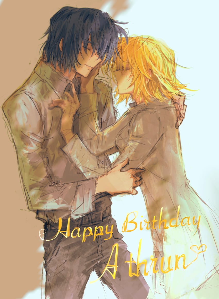 cagalli yula athha and athrun zala (gundam and 1 more) drawn by she_(morianosu)