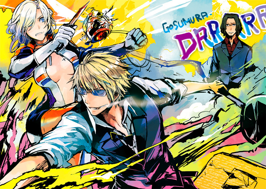 heiwajima shizuo, vorona, and tanaka tom (durarara!!) drawn by maguchimo