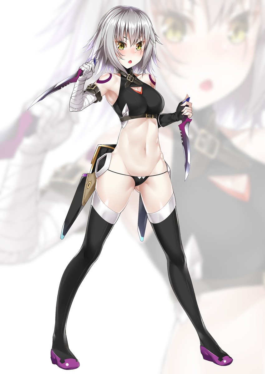 jeanne d'arc alter and jack the ripper (fate and 2 more) drawn by watosu