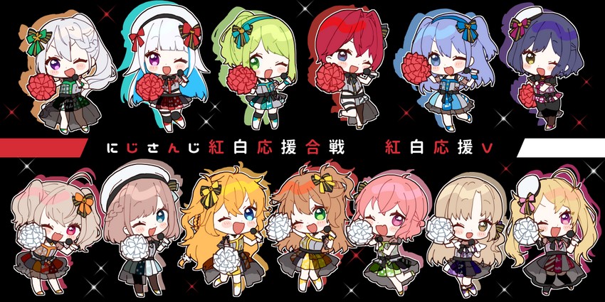 lize helesta, ange katrina, makaino ririmu, higuchi kaede, sasaki saku, and 8 more (nijisanji) drawn by yamabukiiro