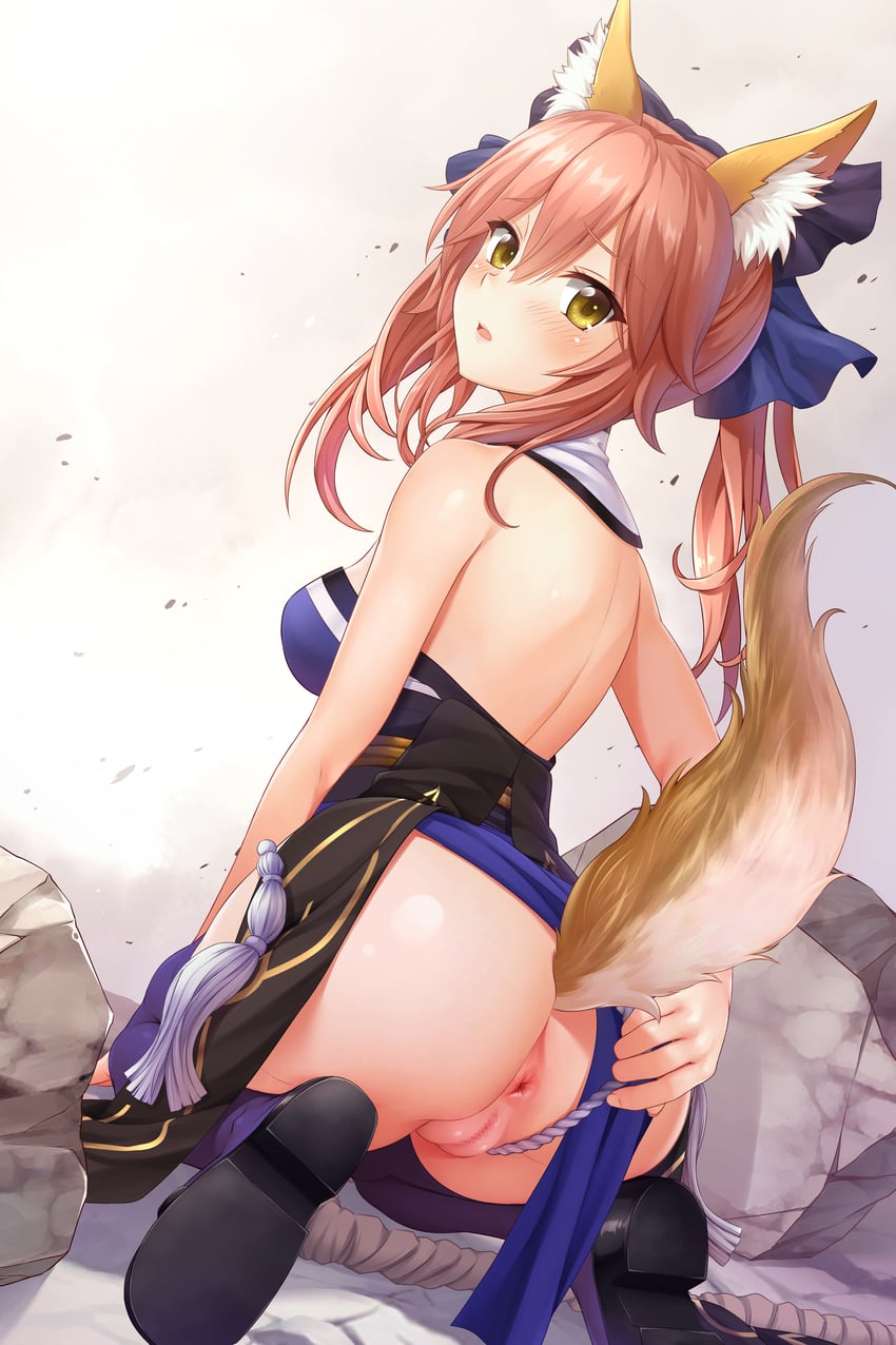 tamamo and tamamo no mae (fate and 1 more) drawn by denhijou_niki