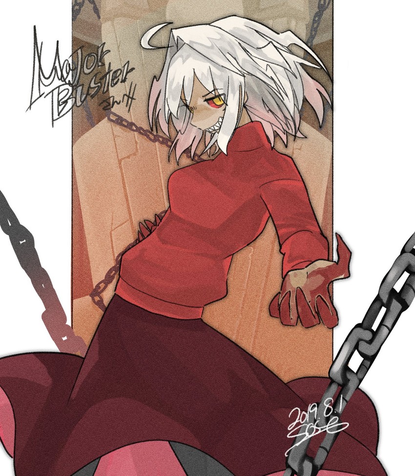 arcueid brunestud and red arcueid (tsukihime and 1 more) drawn by sost_fgo