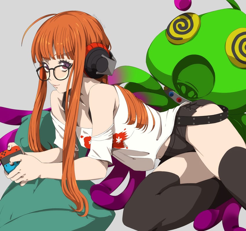 sakura futaba (persona and 1 more) drawn by umenituru