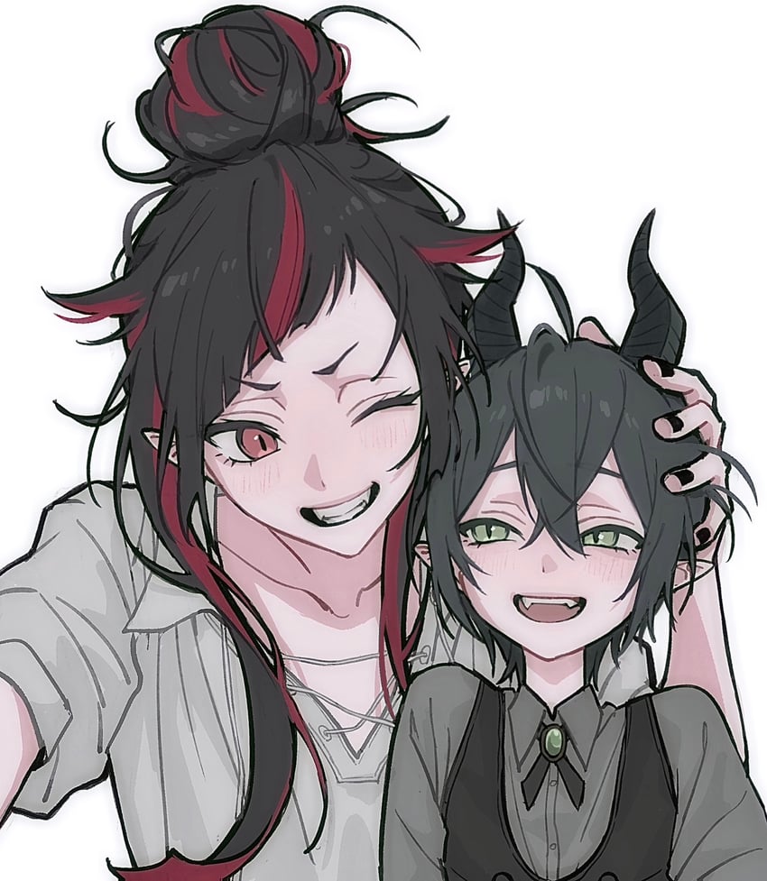 lilia vanrouge and malleus draconia (twisted wonderland) drawn by udonh