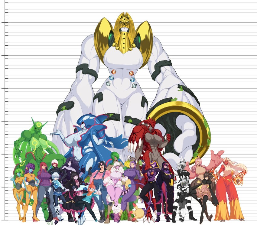rotom, gengar, blaziken, rayquaza, kyogre, and 20 more (pokemon) drawn by spacezin