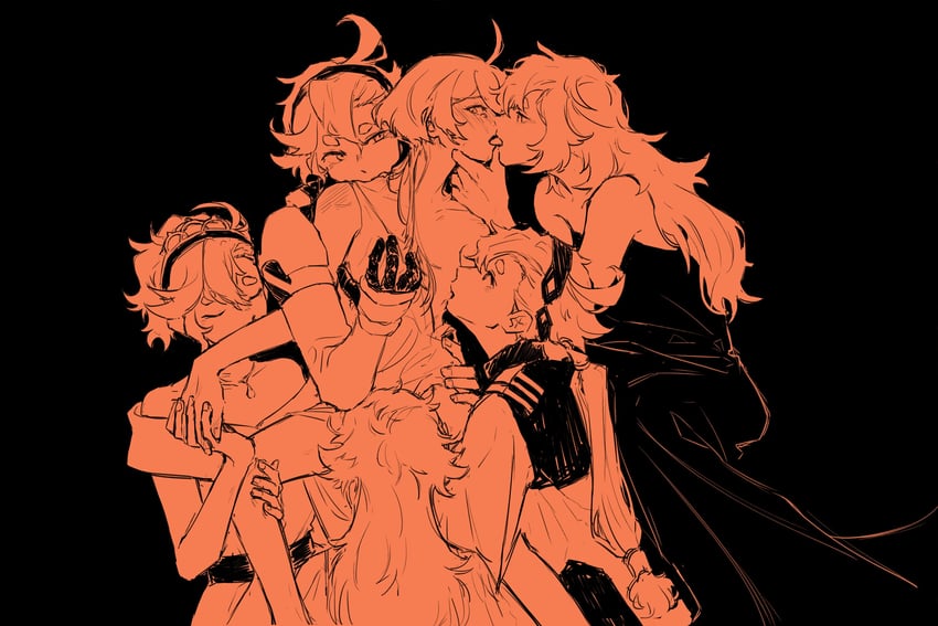 suletta mercury and miorine rembran (gundam and 1 more) drawn by baduk_dog