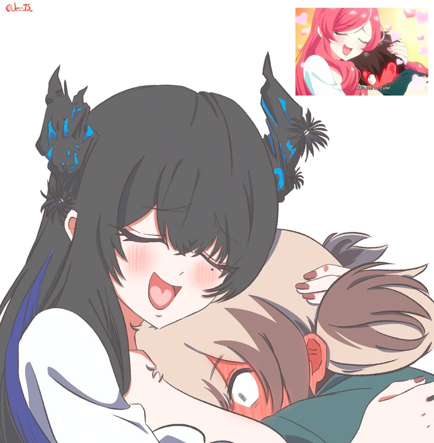 nerissa ravencroft, gigi murin, aijou rentarou, and hanazono hahari (hololive and 2 more) drawn by jess75