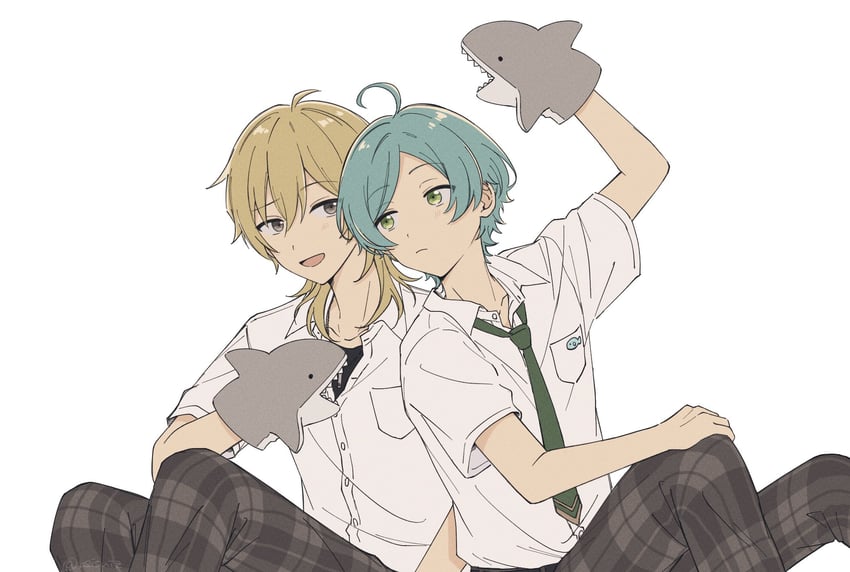 shinkai kanata and hakaze kaoru (ensemble stars!) drawn by rei_(uupaa3)