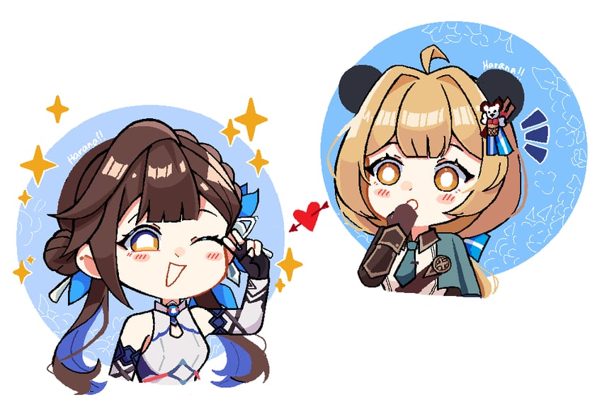 li sushang and susannah manatt (honkai and 1 more) drawn by starry_sys