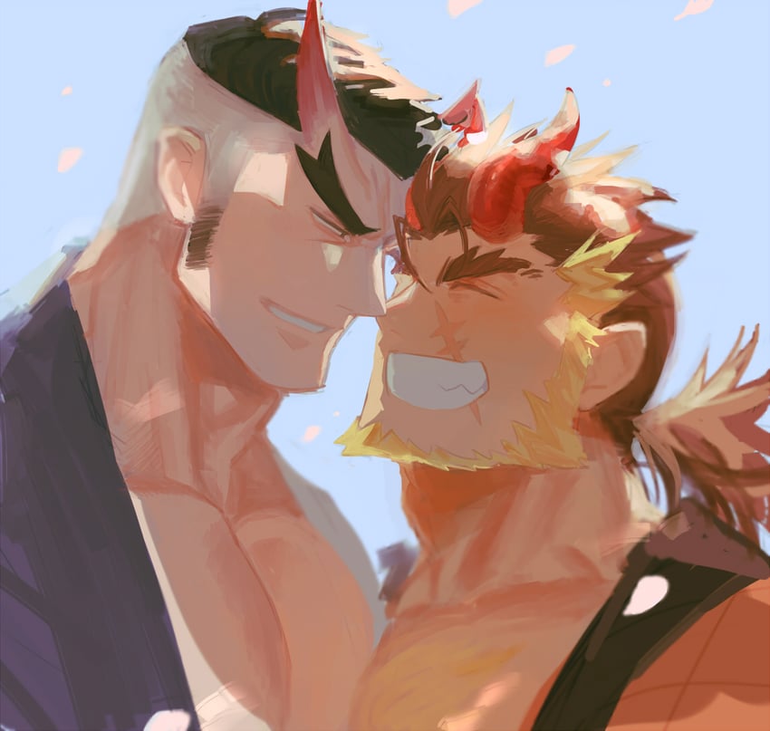 jinnosuke and rasho (another eidos-r) drawn by rono_z