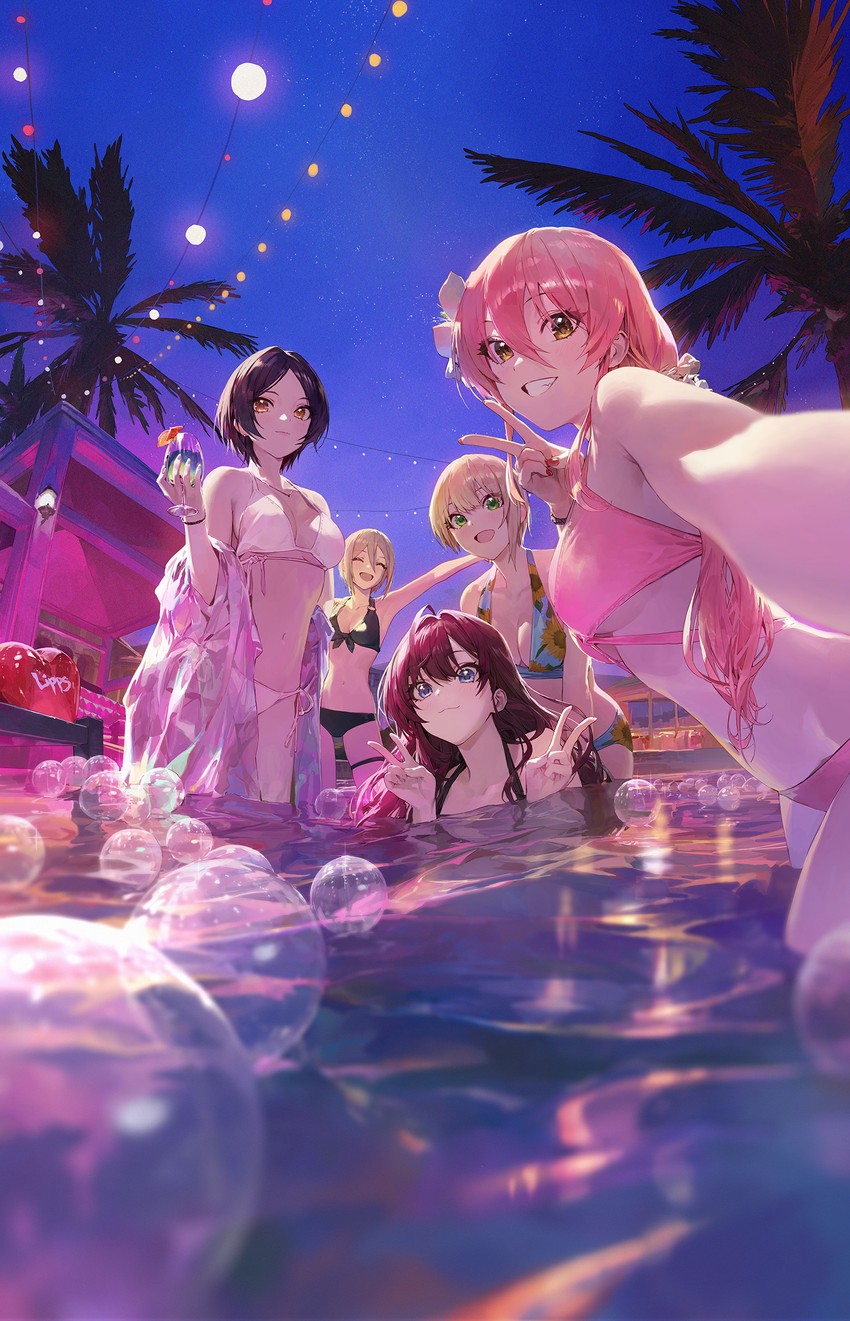 jougasaki mika, ichinose shiki, hayami kanade, miyamoto frederica, and shiomi syuko (idolmaster and 1 more) drawn by modare