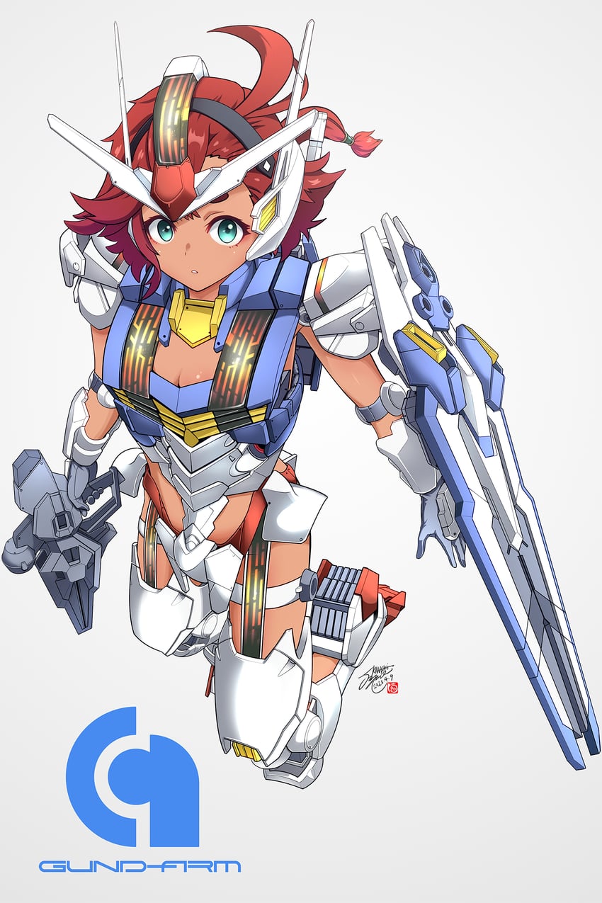 suletta mercury and gundam aerial (gundam and 1 more) drawn by yawarabi_juubee