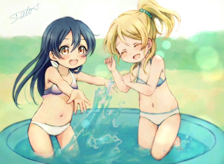 sonoda umi and ayase eli (love live! and 1 more) drawn by suito