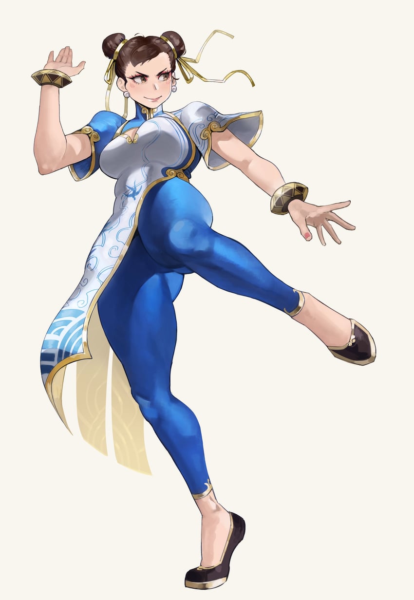 chun-li (street fighter and 1 more) drawn by iago_fn