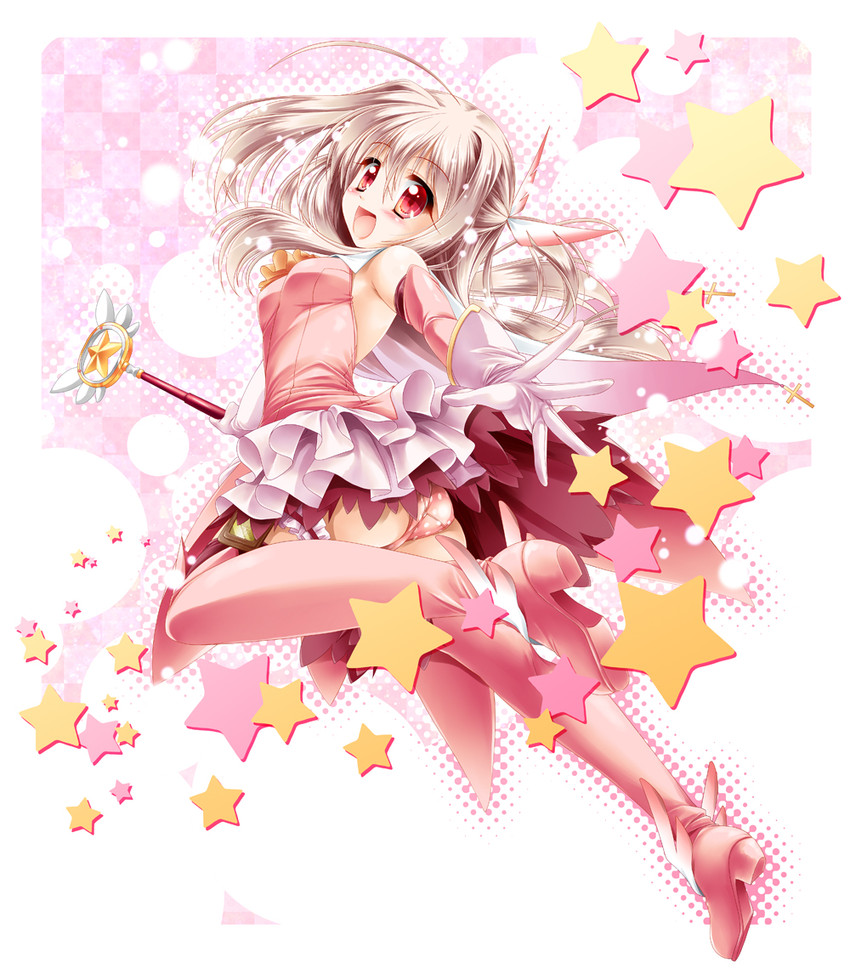 illyasviel von einzbern, prisma illya, and magical ruby (fate and 1 more) drawn by kamiya_tomoe