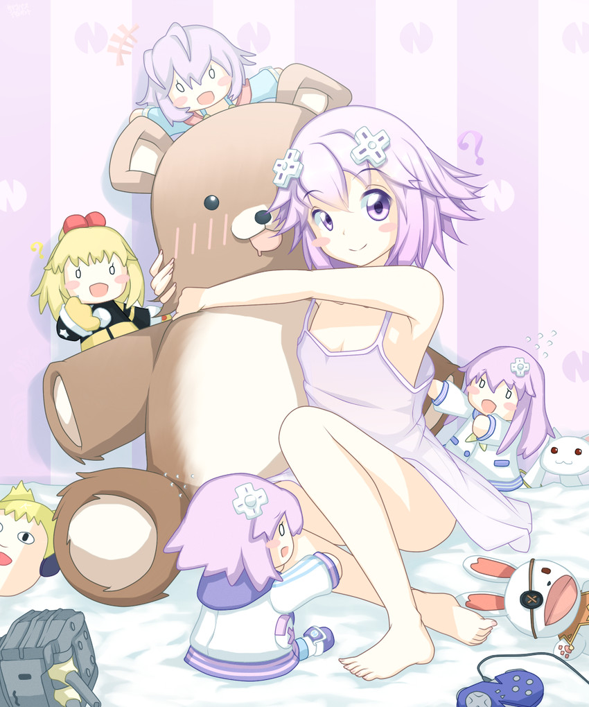 toyosatomimi no miko, kyubey, rensouhou-chan, neptune, nepgear, and 4 more (touhou and 4 more) drawn by psychopath_idiot