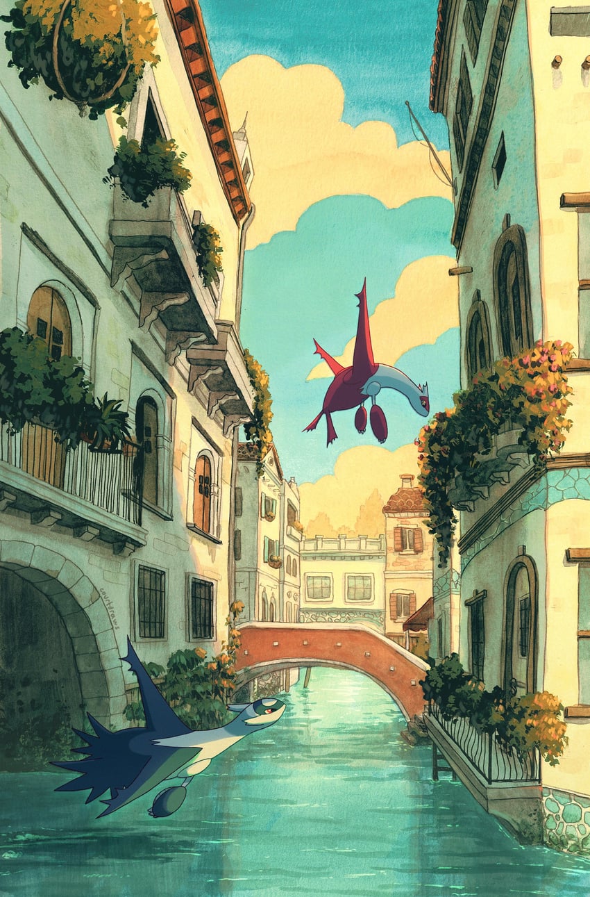 latias and latios (pokemon and 1 more) drawn by courtney_brendle