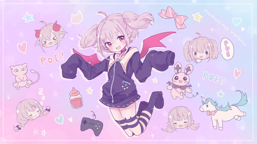 makaino ririmu and mew (pokemon and 1 more) drawn by karunabaru