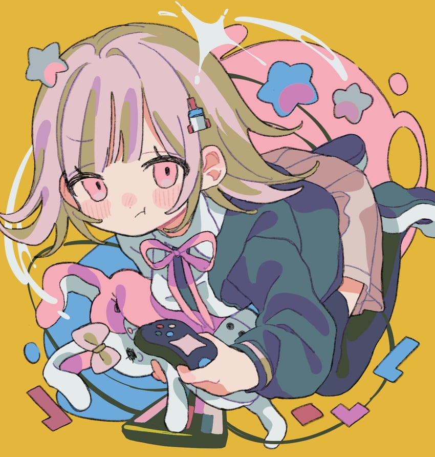 nanami chiaki and monomi (danganronpa and 3 more) drawn by edge_0605