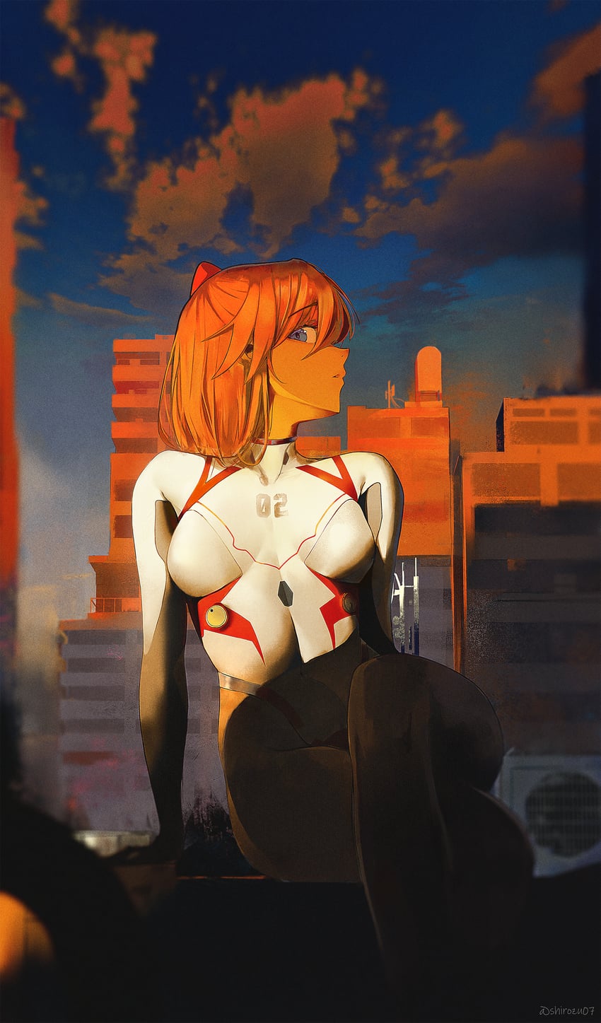 souryuu asuka langley (neon genesis evangelion and 2 more) drawn by ruuudy_(shirozu07)