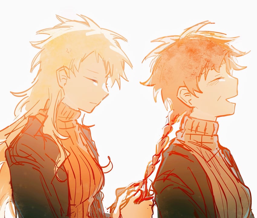 atou haruki and harada minoru (saibou shinkyoku) drawn by radish_(xinjinjumin)