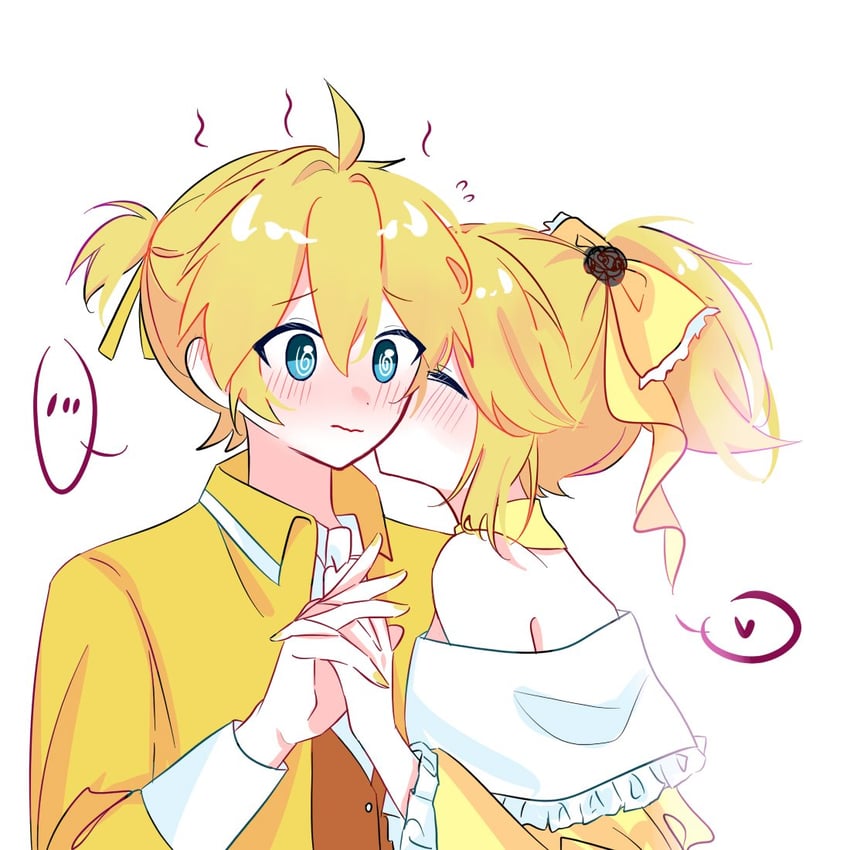 kagamine rin, kagamine len, riliane lucifen d'autriche, and allen avadonia (vocaloid and 3 more) drawn by blueberry_hedy