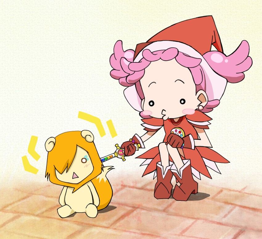 pop and harukaze poppu (precure and 3 more) drawn by tanukichi